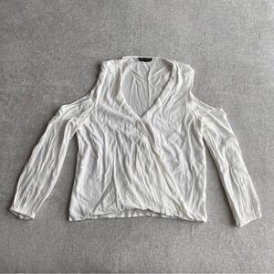 Topshop Open Shoulder Wrap Blouse